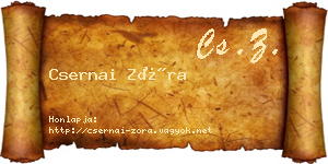 Csernai Zóra névjegykártya